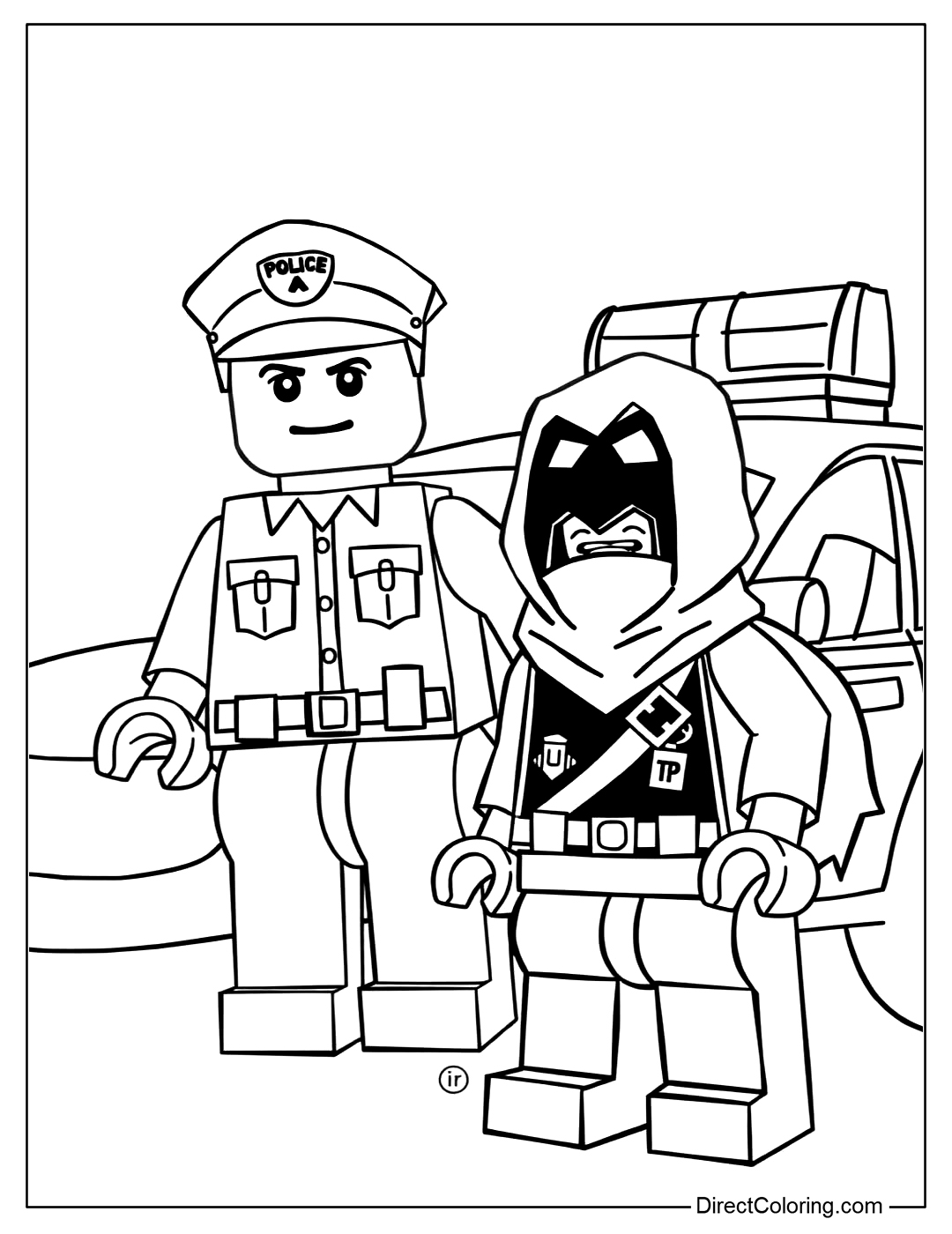 Lego Police Coloring Page
